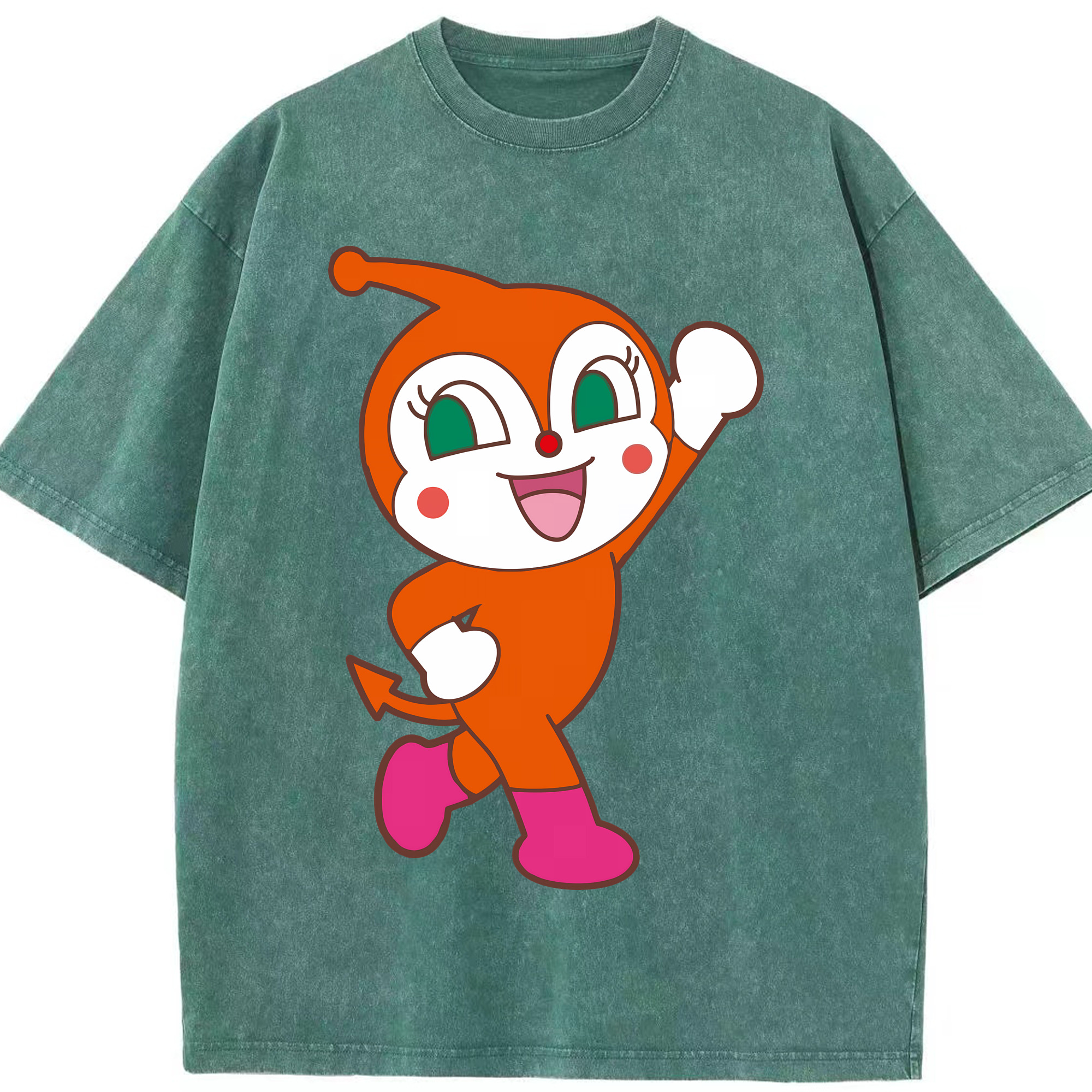 （画像用） アンパンマン Anpanman 綿100% ヴィンテージ風 半袖Tシャツ（フロントプリント）
